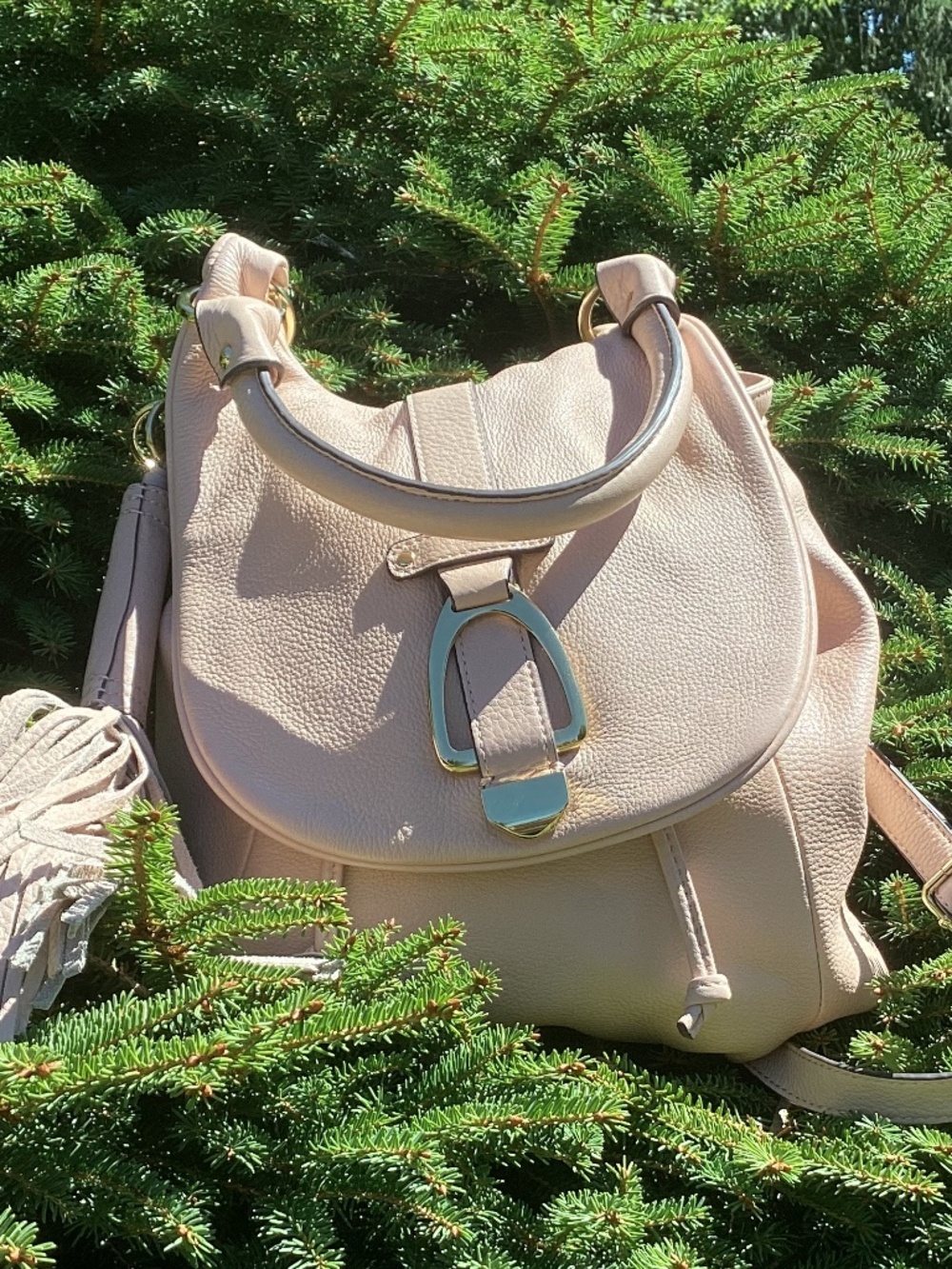 G.I.L.I. (Got It Love It) Blushed Pink Pebbled Leather Backpack/Handbag Bag🦋